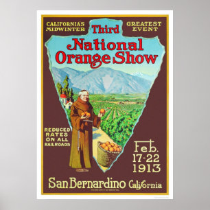 3rd National Orange Show 1913 Poster