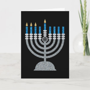 3rd Night of Hanukkah Glitter Card
