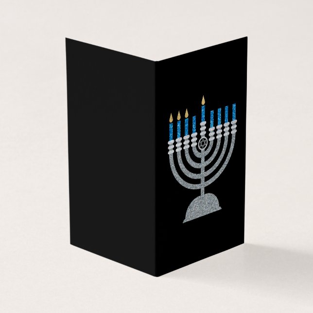 3rd Night of Hanukkah Glitter Cards 25pk (Outside)