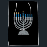 3rd Night of Hanukkah Glitter Medium Gift Bag<br><div class="desc">Hanukkah 2022 will begin in the evening of Sunday 18 December and ends in the evening of Monday 26 December</div>