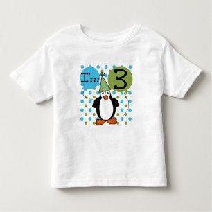 3rd Penguin Birthday Tshirts and Gifts