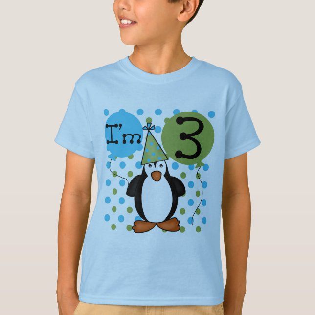 3rd Penguin Birthday Tshirts and Gifts (Front)