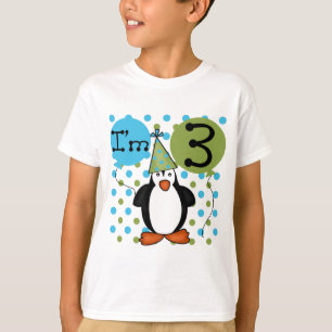3rd Penguin Birthday Tshirts and Gifts