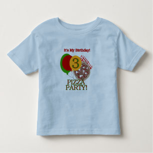 3rd Pizza Party Birthday Tshirts and Gifts