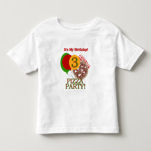 3rd Pizza Party Birthday Tshirts and Gifts
