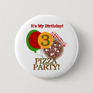 3rd Pizza Party Birthday Tshirts and Gifts 6 Cm Round Badge