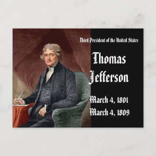 3rd President Of the United StatesThomas Jefferson Postcard