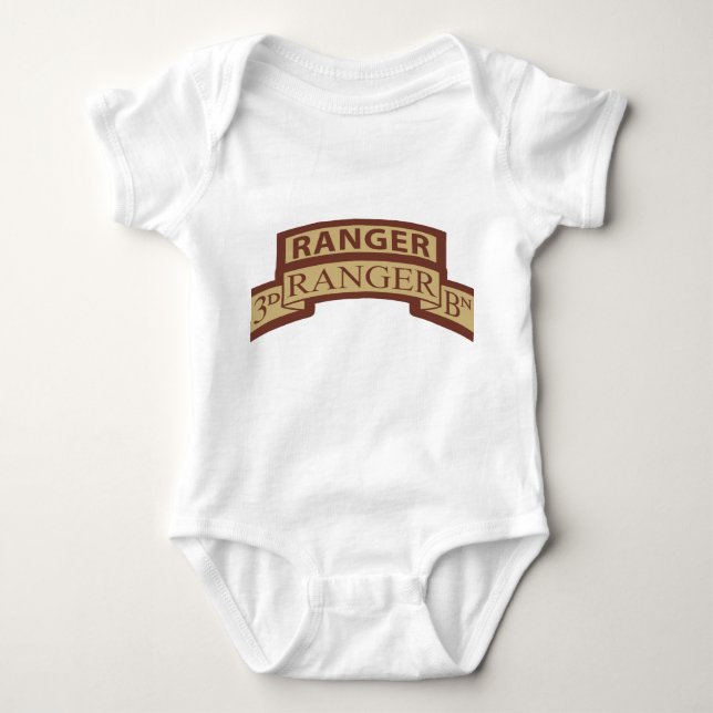 3rd Ranger Bn, Ranger Tab, Desert Baby Bodysuit (Front)