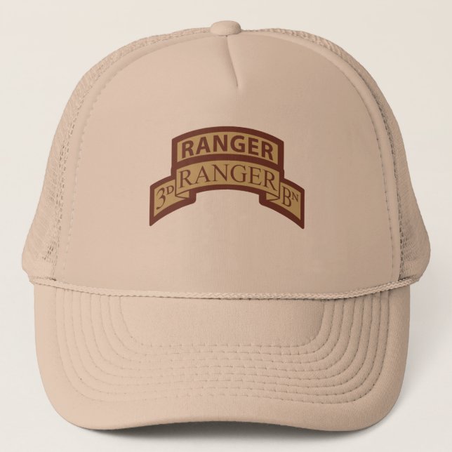 3rd Ranger Bn, Ranger Tab, Desert Trucker Hat (Front)