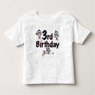 3rd Sock Monkey Baseball Birthday Toddler T-Shirt