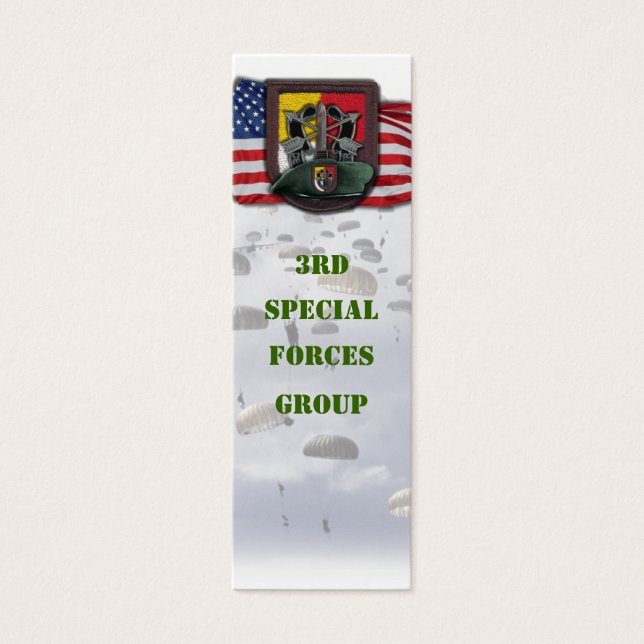 3rd special forces green berets group bookmarker (Front)