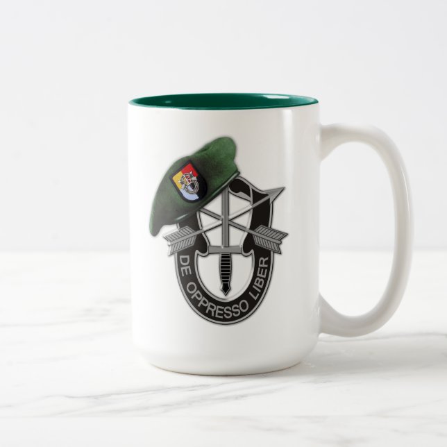 3rd Special Forces Green Berets SFGA Fort Bragg Two-Tone Coffee Mug (Right)