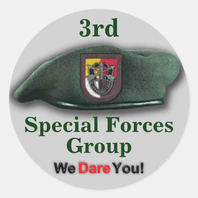 3rd Special forces  green berets veterans Sticker (Front)