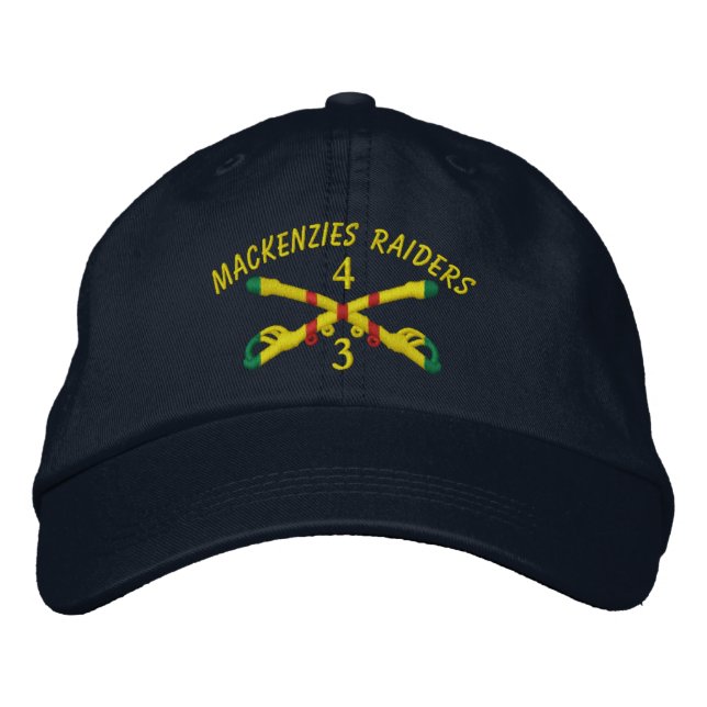 3rd Sqdn., 4th Cavalry Embroidered Hat (Front)