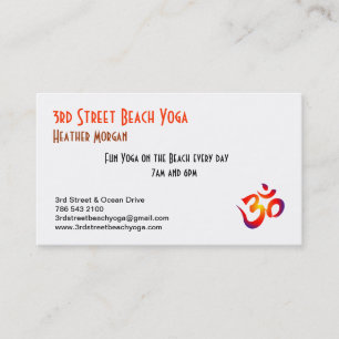 3rd Street Beach Yoga Business Card