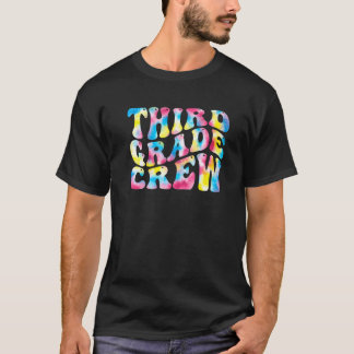 3rd Third Grade Crew Teacher Back To School Retro  T-Shirt