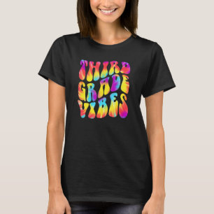 3rd Third Grade Vibes Back To School Teacher Tie D T-Shirt