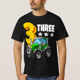 3rd Tractor Birthday Party Farm Educational 3 Year T-Shirt