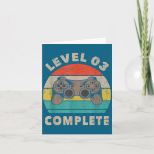 3rd Wedding Anniversary 3 Him Card