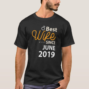 3rd Wedding Anniversary Best Wife Since June 2019 T-Shirt