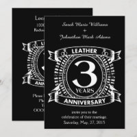3rd wedding anniversary distressed crest