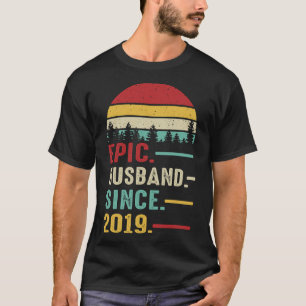 3rd Wedding Anniversary for Him Epic Husband Since T-Shirt