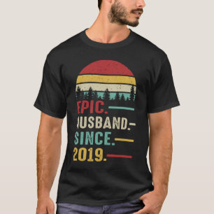3rd Wedding Anniversary Gift for Him Epic Husband T-Shirt