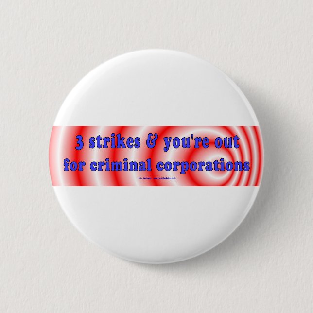 3StrikesCorps 6 Cm Round Badge (Front)
