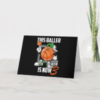 3th Birthday Basketball Player Funny 3 Years Old