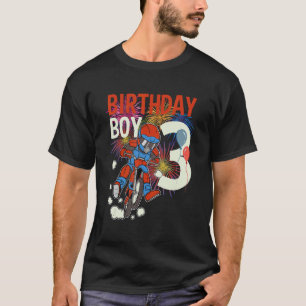 3th Birthday Dirt Bike Boy Party Offroad Biking 3 T-Shirt