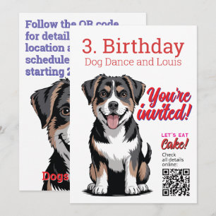3th Birthday dog related Invitation