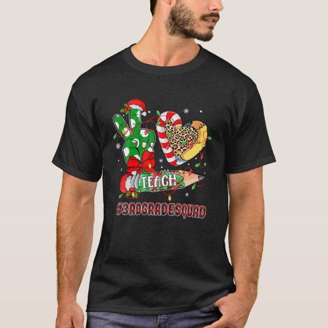 3Th Grade Squad Third Grade Teacher Xmas 3Rd Grade T-Shirt (Front)