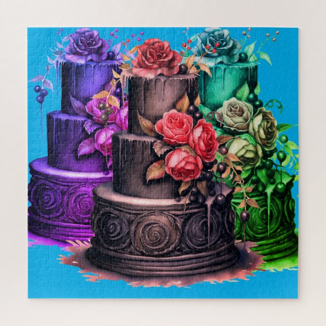 3Tier wedding cakes Jigsaw Puzzle (Vertical)
