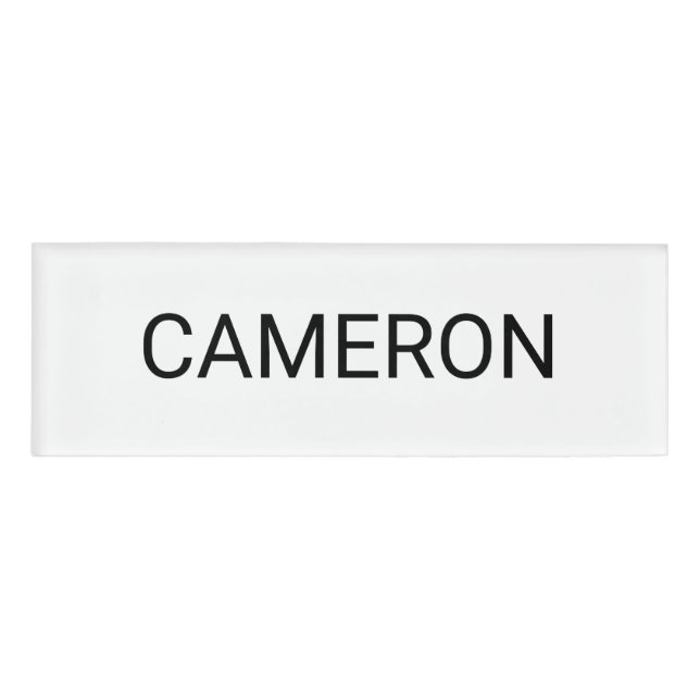 3x1 Acrylic Name Tag Professional Badge Magnetic (Front)