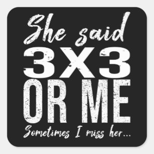 3x3 funny sports gift idea square sticker