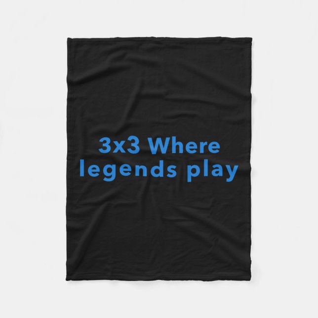 3x3 Where Legends Play  Fleece Blanket (Front)