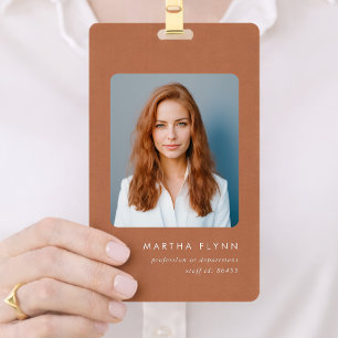 3x5 Badge ID Card Minimal Photo Name Badges