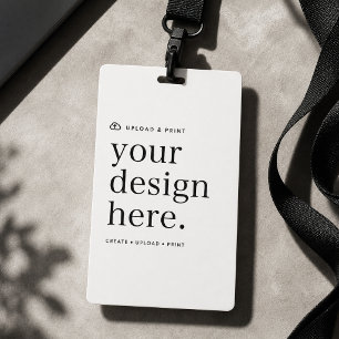 3x5 Badge ID Card   Your Design Upload Name Badges