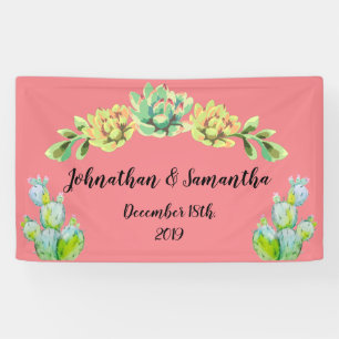 3'x5' Personalised Banner Bohemian Cactus Succulen