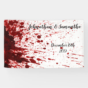 3'x5' Personalized Banner Blood Splatter Vampire G