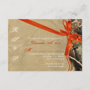 3x5 R.S.V.P. Reply Card Hunters Camoflouge Camo