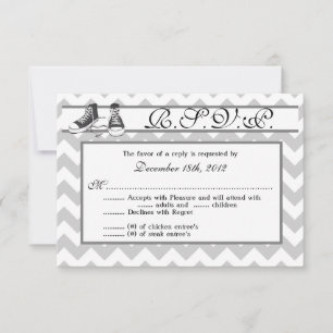 3x5 R.S.V.P. Reply Card Teenage Sneakers Chevron