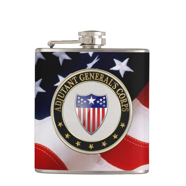 [400] Adjutant General's Corps Branch Insignia [3D Hip Flask (Front)