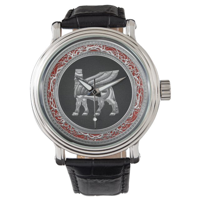 [400] Babylonian Winged Bull [Silver] [3D] Watch (Front)