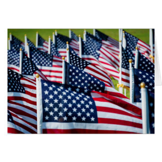 400 flags waving proudly in a field