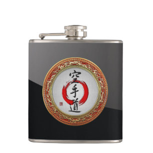 [400] Japanese calligraphy - Karate-do Hip Flask