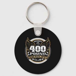 400 Pound Deadlift Club For Powerlifter Weightlift Key Ring