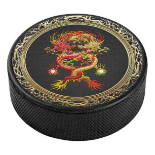 [400] Red and Yellow Dragons Hockey Puck