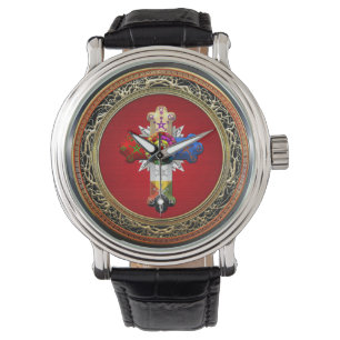 [400] Rosy Cross (Rose Croix) on Red & Gold Watch