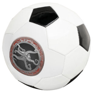 [400] Sacred Silver Octopus in Defensive Posture Soccer Ball